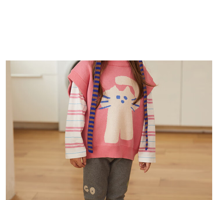 Papapapa Autumn Winter Baby Boys and Girls Knitted Pullover Sweater Vest Children's Purple 100 cm 28