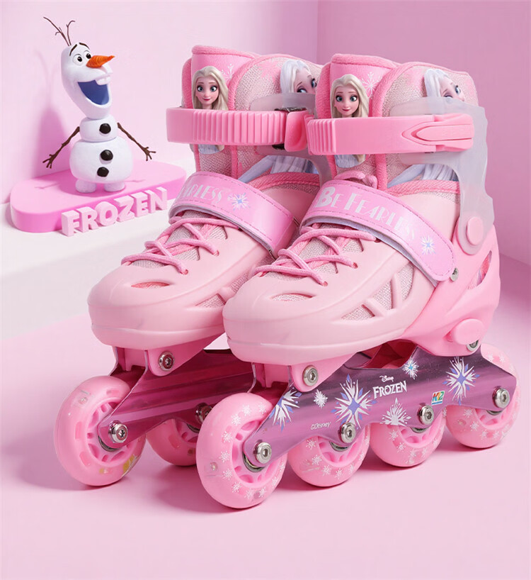 Disney Adjustable Kids Safety Easy-Learn Roller Skates Inline Ice Skates Pink Frozen Gift 2