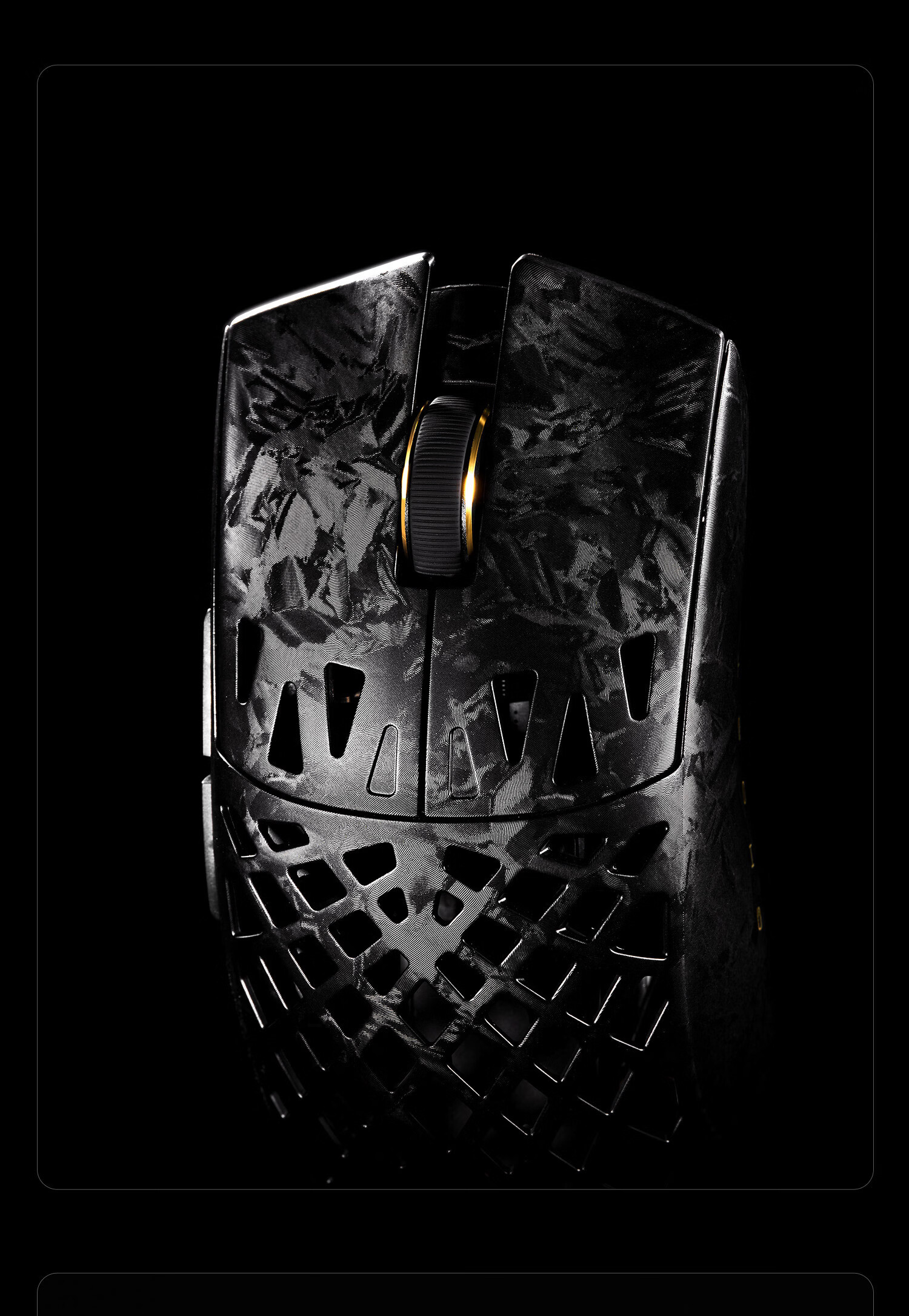 ATK LieKong Soul Ghost Wireless Mouse Composite Carbon Fiber Lightweight Hollow Ergonomic Wired Gaming Office Mouse Ghost Master Edition Black 27