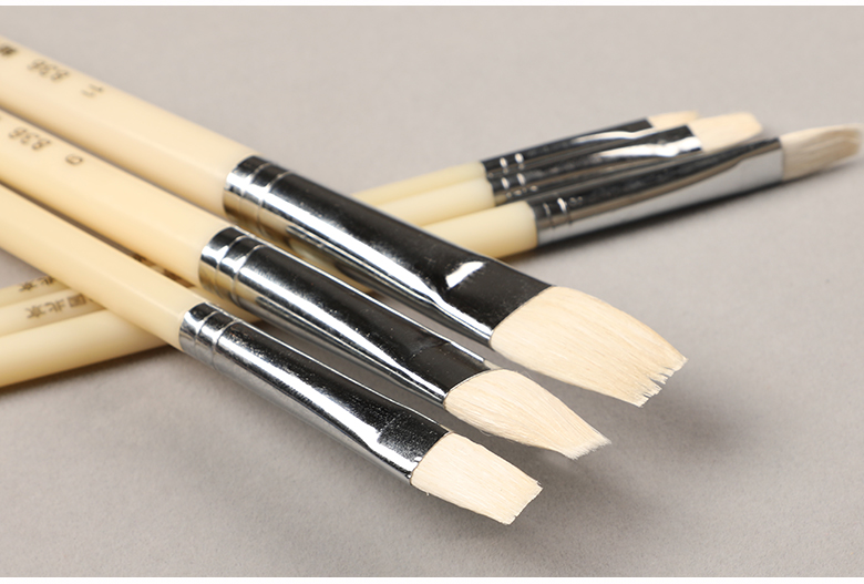 榭得堂836羊毛水粉笔白树脂杆油画丙烯手绘颜料笔软毛笔固体水彩笔11