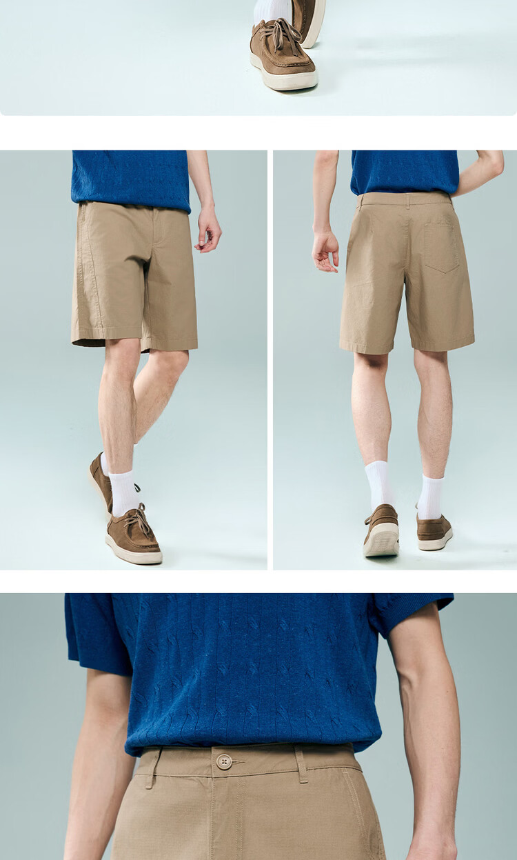 Giordano Men's 2026 Summer Pure Cotton Dark Checkered Mid-Rise Straight Casual Shorts 01106331 11