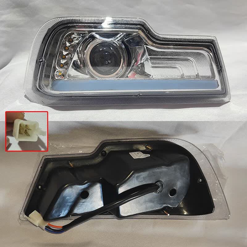 适用于电动三轮车前大灯led透镜灯总成丽颖宝马款四轮车前转向灯行车