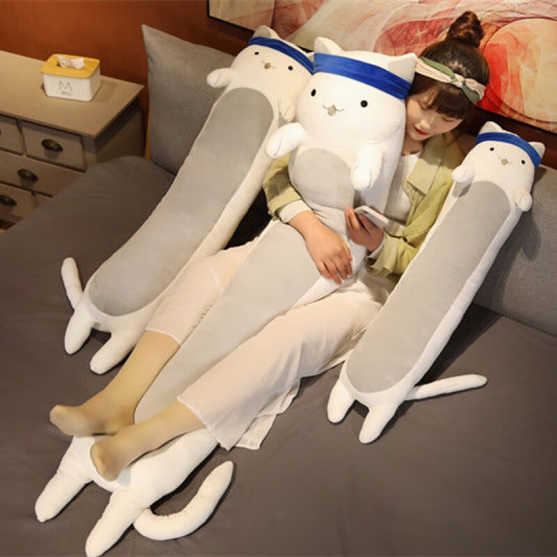 迪士尼六一儿童节可爱日系拉面猫咪长条抱枕女生宿舍床上陪睡觉夹腿靠