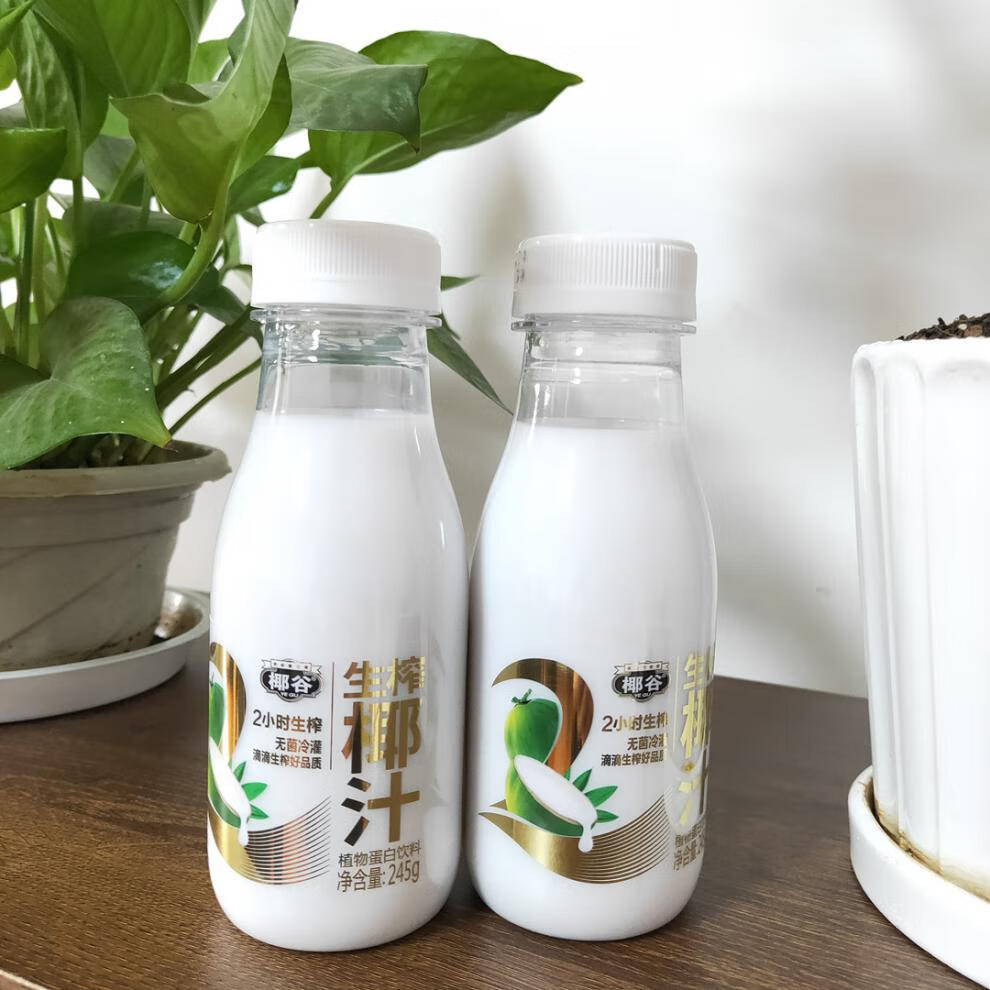 生榨鲜鲜椰汁245g*10瓶/箱 鲜榨椰子果汁椰奶饮料 耶谷椰汁10瓶【图片