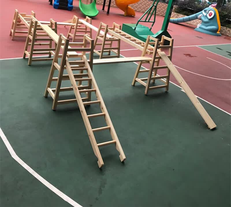 幼儿园碳化攀爬架安吉游戏组合儿童大型攀爬碳化木16件感统攀登架