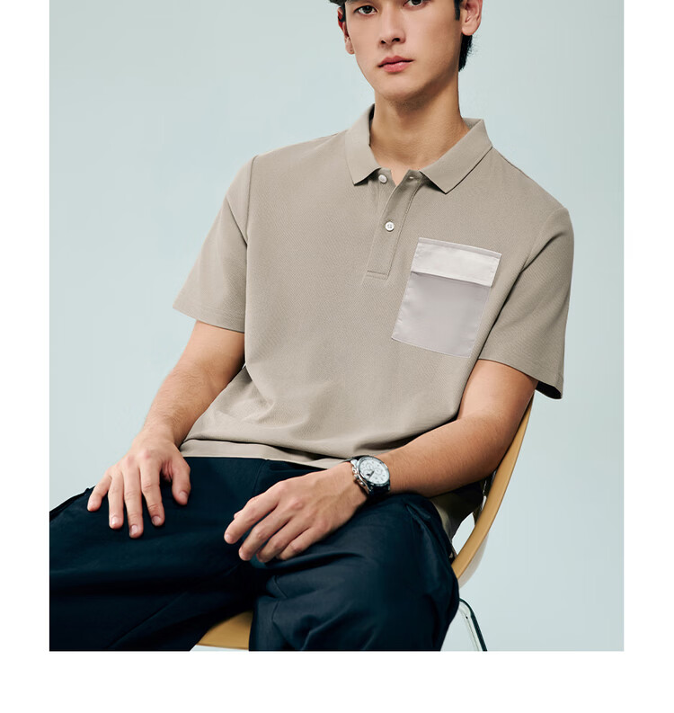 Giordano 2026 Summer High-Tech Cooling Sun Protection Color-Block Pocket Collar Short Sleeve Polo Shirt Men 01016393 18