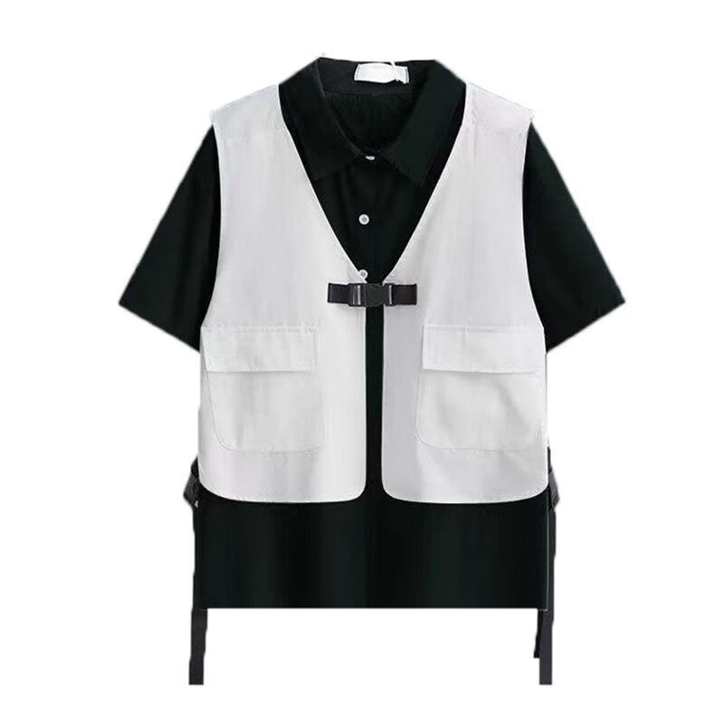 黑衬衫 灰马甲【套装】 6621# s 建议75-95斤【图片 价格 品牌 报