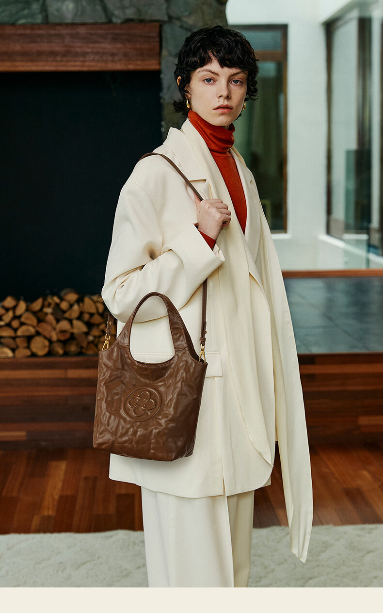 CASSILE Celebrity Style Vegetable Tanned Cowhide Tote Bag Women Luxury Handheld Crossbody Bag Birthday Qixi Festival Gift 34