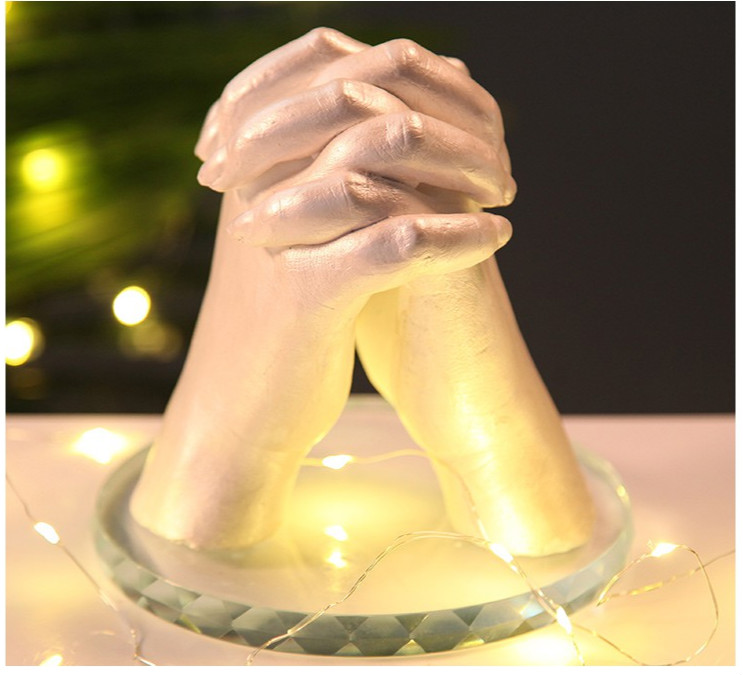 模型石膏粉手脚印模粉手膜纪念品制作克隆粉400g模型粉1000g情侣手模