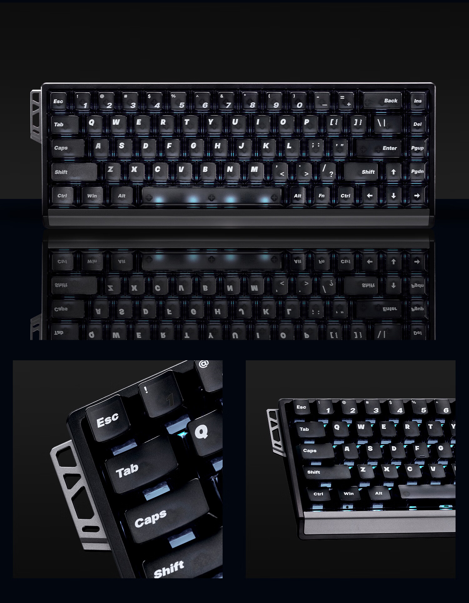 ATK68RX Magnetic Switch Keyboard Wired Single Mode Customized Esports Valorant Foggy Transparent Keycaps RT Mode 68-Key Gaming Office Mechanical Keyboard Pink - Mixed Yuan Switches 20