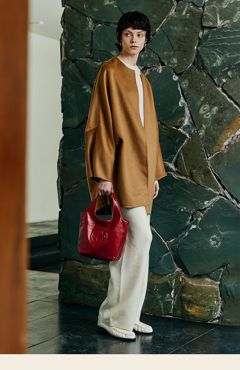 CASSILE Celebrity Style Vegetable Tanned Cowhide Tote Bag Women Luxury Handheld Crossbody Bag Birthday Qixi Festival Gift 35