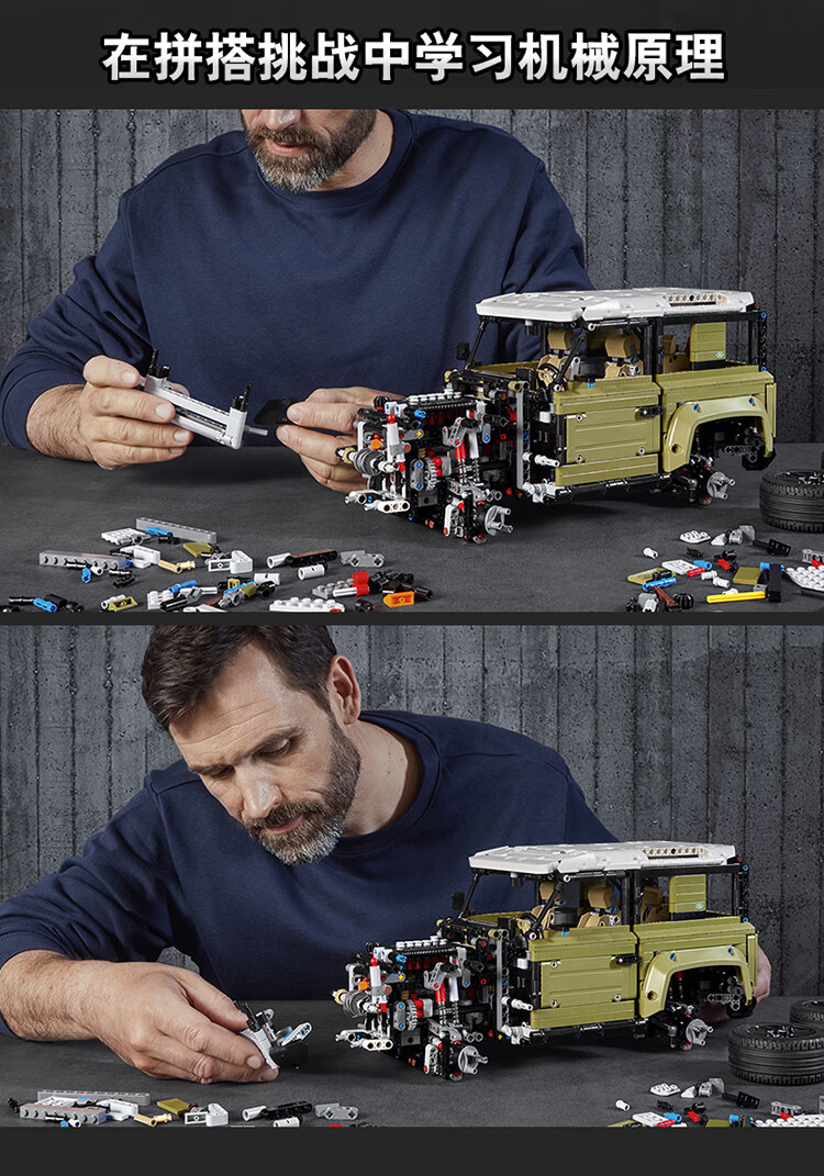 乐高(LEGO)积木 机械组Technic 11岁+ 路虎卫士 42110