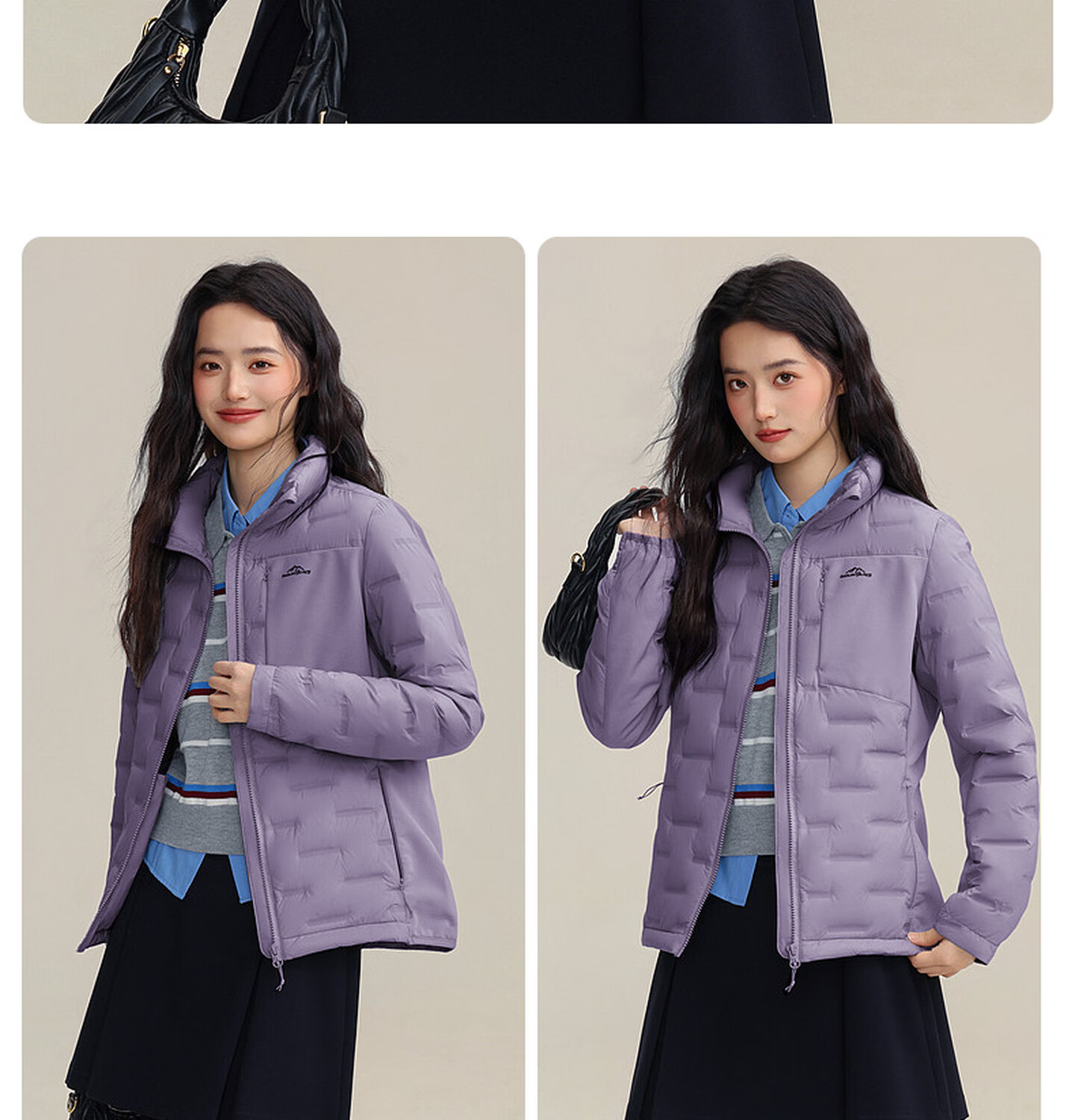 YAYA Lightweight Down Jacket Women Autumn Winter Thin Short Lightweight Warm Stand Collar Fashion Casual Coat 31
