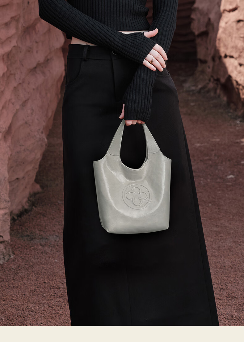 CASSILE Celebrity Style Vegetable Tanned Cowhide Tote Bag Women Luxury Handheld Crossbody Bag Birthday Qixi Festival Gift 46