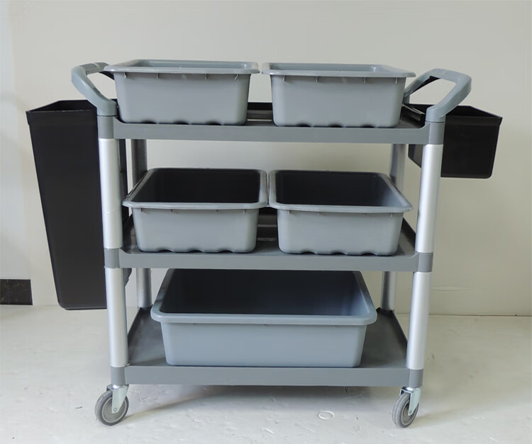 三层加厚收餐车收碗车餐厅小推车移动饭店商用手推餐边酒店撤台的