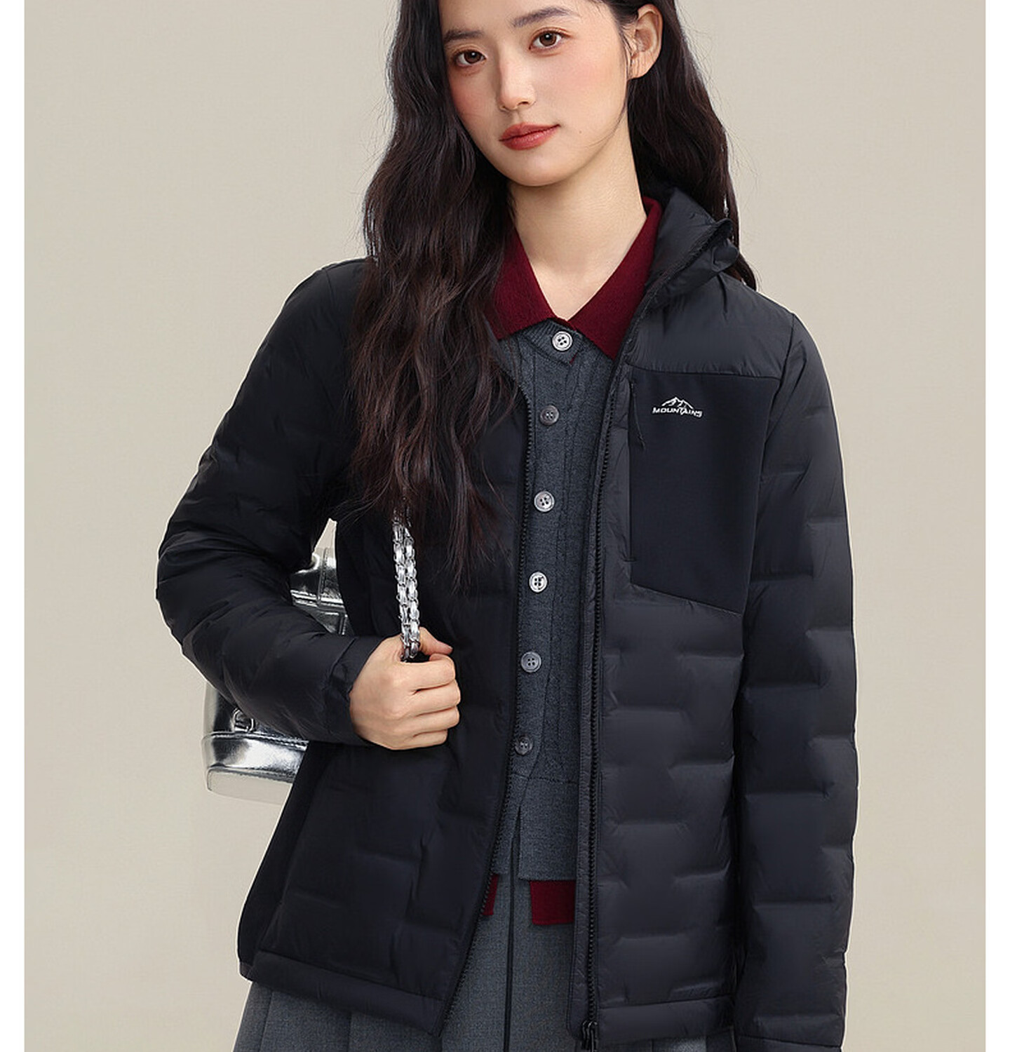 YAYA Lightweight Down Jacket Women Autumn Winter Thin Short Lightweight Warm Stand Collar Fashion Casual Coat 44