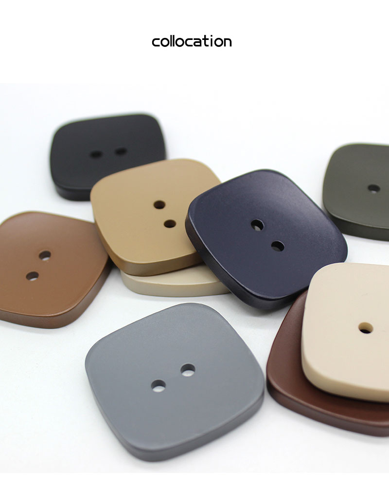 大衣纽扣扣子方形圆形双面尼羊绒风衣毛衣衣服扣粗花呢钮扣方灰色方