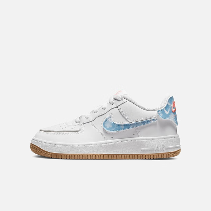 耐克nike女鞋air force 1af1空军一号白蓝 魔术贴 休闲低帮板鞋 dm10