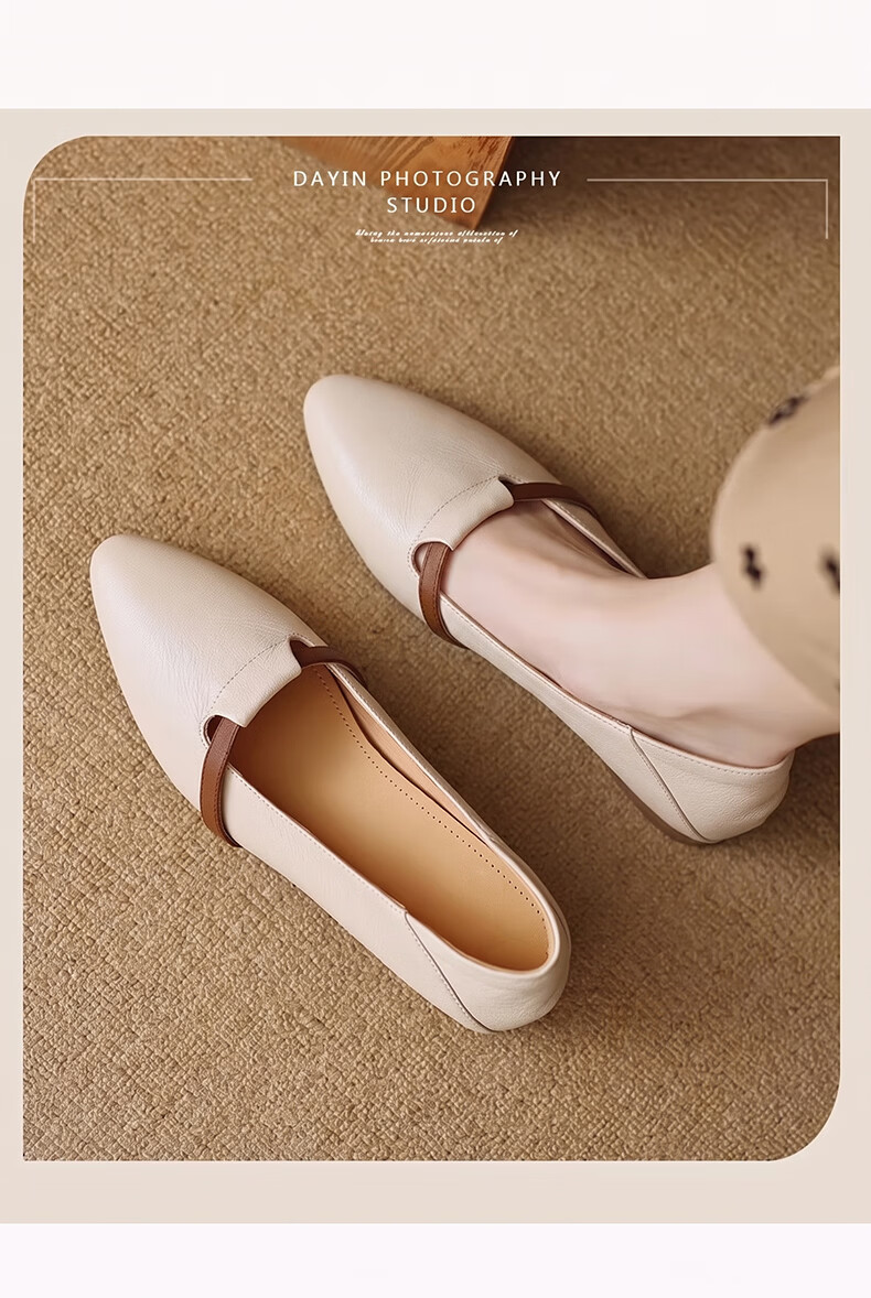 FOOTOPPO Women's Chunky Heel High Heels Interview Single Shoes Black Work Shoes for Flight Attendants Soft Sole Leather High Heels 14