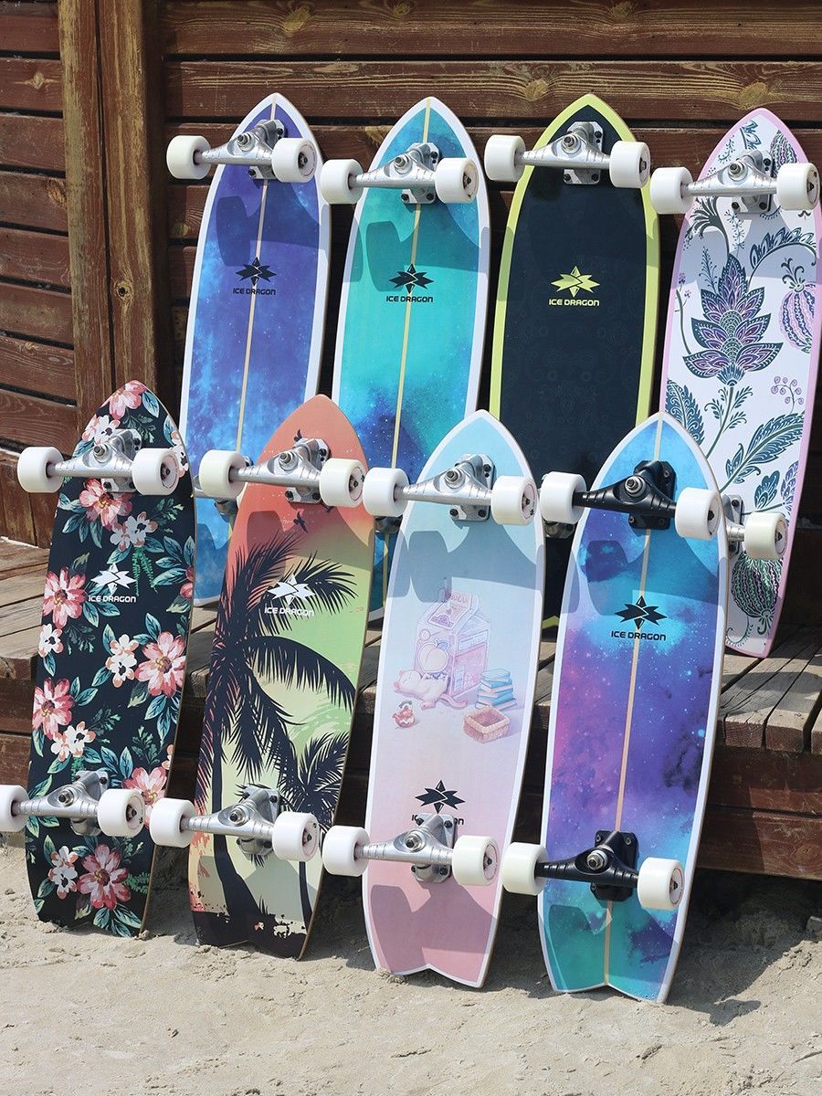 翰顺 陆地冲浪板滑板surfskate模拟冲浪训练器新手初学者免蹬 冰龙