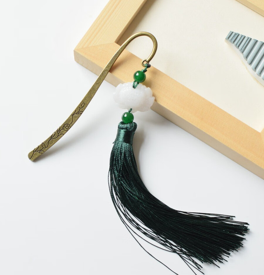 昕果教师节礼物中国风古典吊坠书签金属小礼品铜书签送老外送老师送