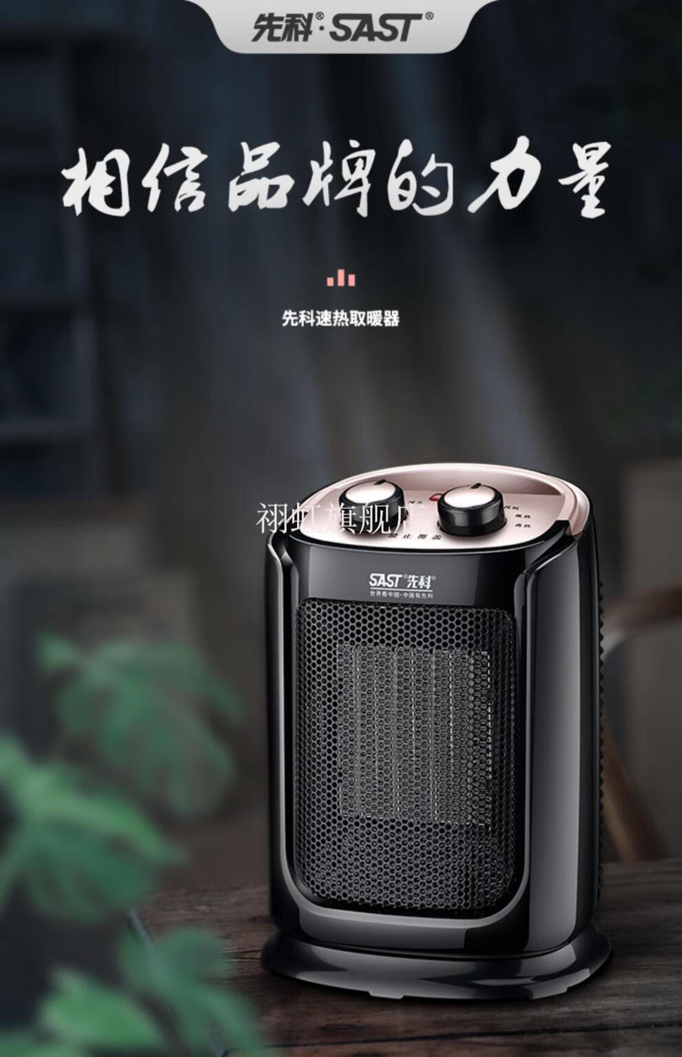 先科取暖器家用暖风机小型速热节能电暖气办公室浴室小太阳烤火炉