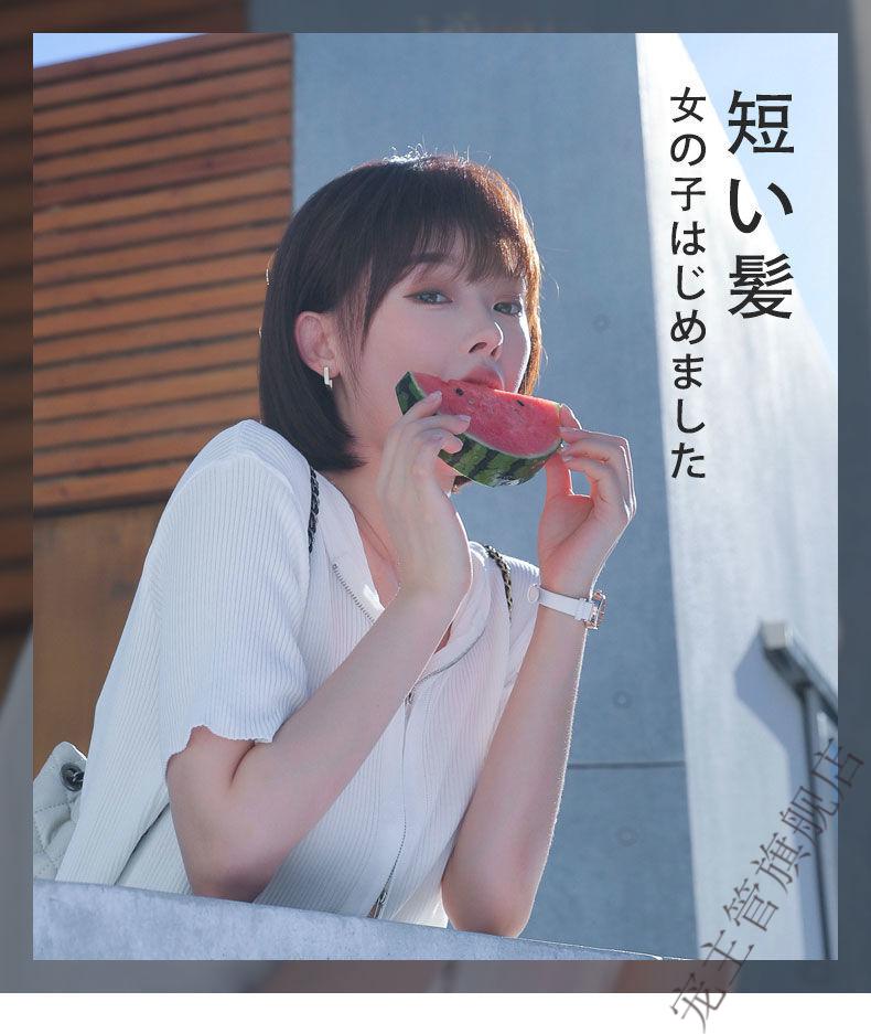 材质:真人发丝色系:其他长度:短发适用人群:女士假发发型:短直发商品