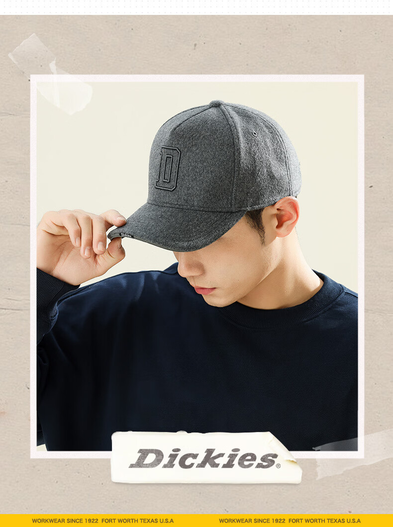 Dickies Lightweight Breathable Baseball Cap Men Sunshade Slim Face Soft Top Pure Cotton Sun Protection Outdoor Duckbill Hat Women Dark Gray 24