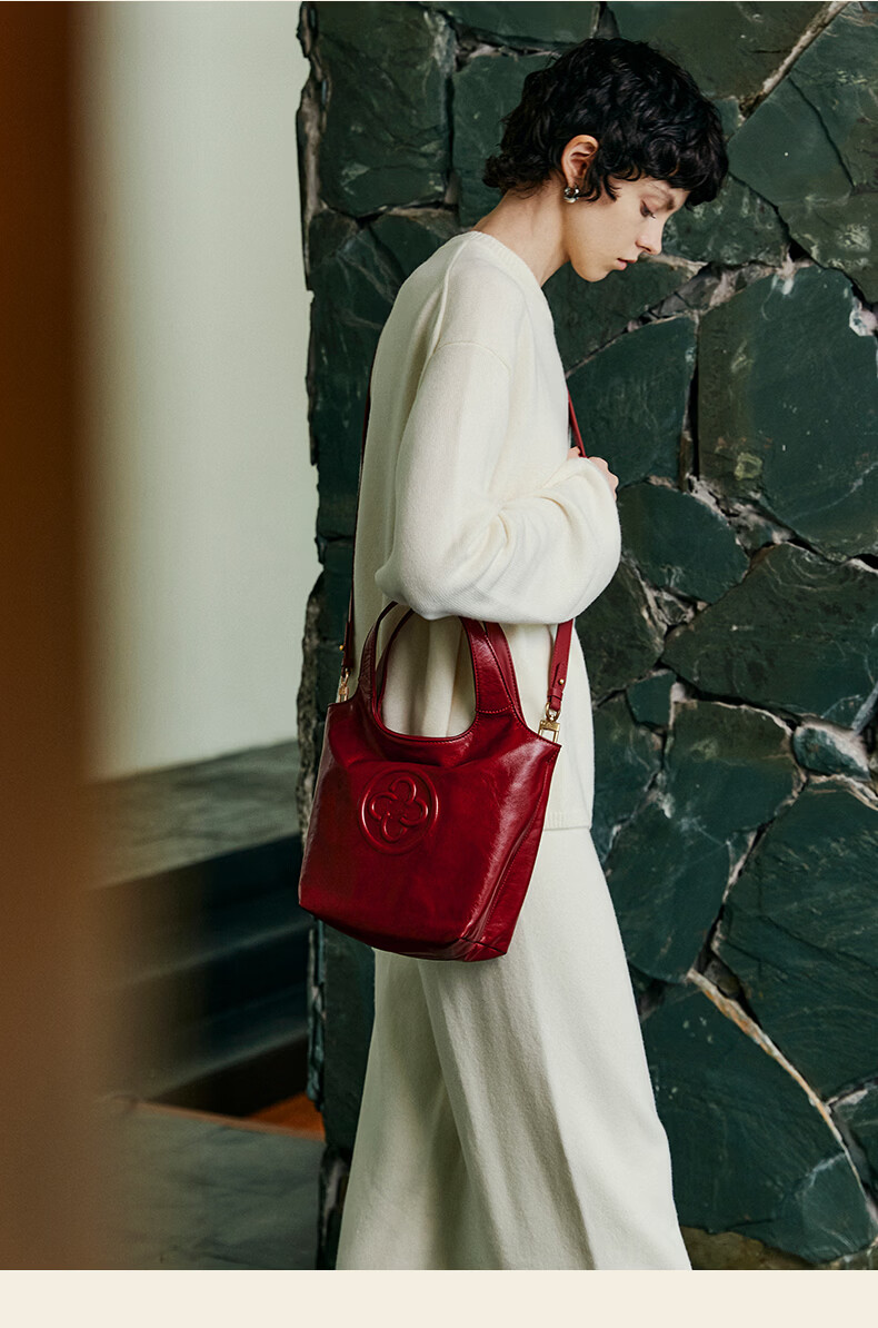 CASSILE Celebrity Style Vegetable Tanned Cowhide Tote Bag Women Luxury Handheld Crossbody Bag Birthday Qixi Festival Gift 37