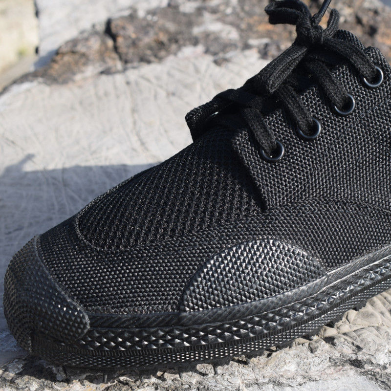 夏季解放鞋男低帮面透气黑色户外工地鞋农活鞋登山劳保鞋胶鞋 夏季全