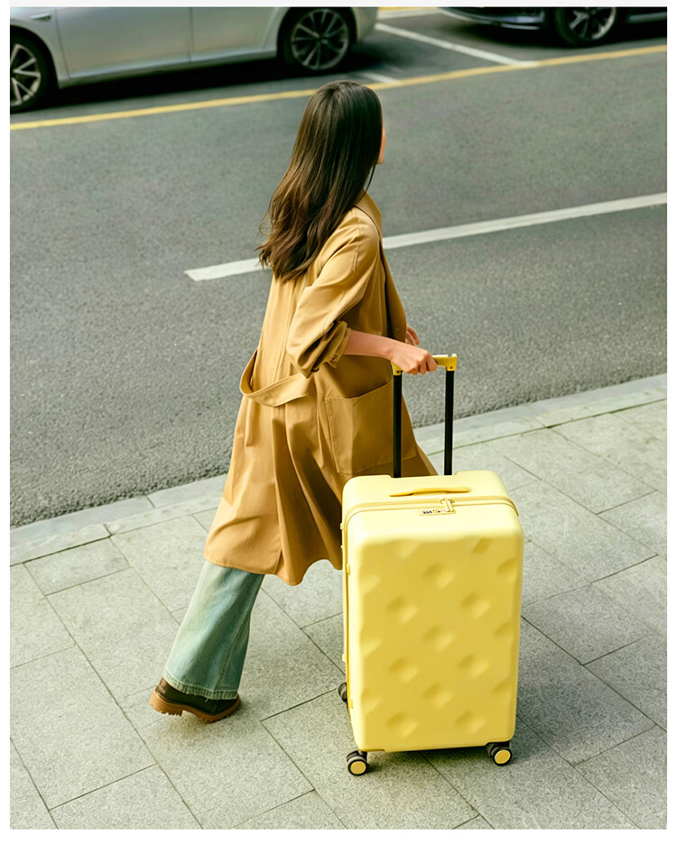 Bromen Bags Large Capacity Luggage Trolley Travel Suitcase Password Lock Business Student Checked Bag 20 Plus Blue 18