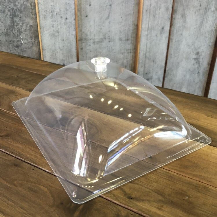 烤盘盖子透明餐盖餐盘罩卤菜店熟食盘罩子保鲜盖菜桌罩(两个起发货)