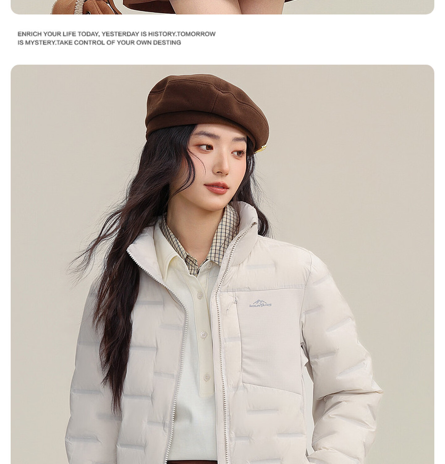 YAYA Lightweight Down Jacket Women Autumn Winter Thin Short Lightweight Warm Stand Collar Fashion Casual Coat 23