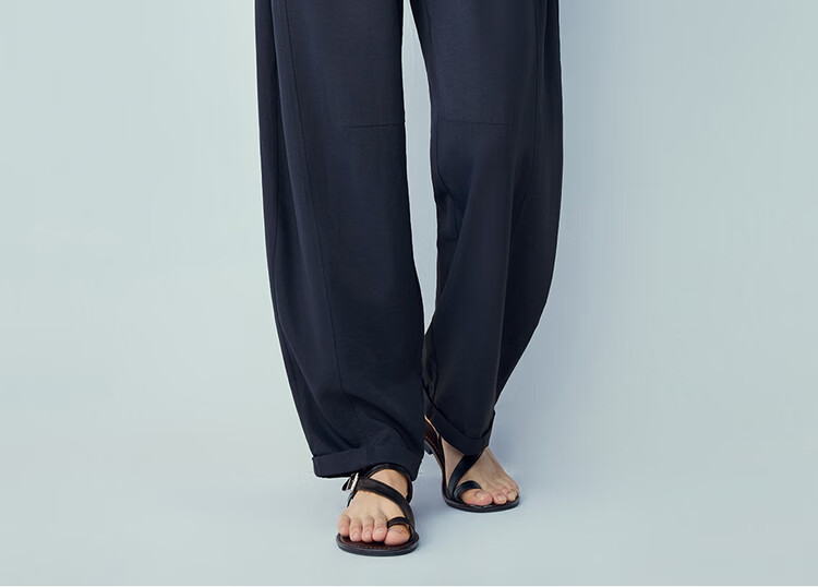 Giordano Women's Pants 2026 Summer New Bone-Breaking Drawstring Elastic Waist Curved Blade Casual Pants 13416321 15