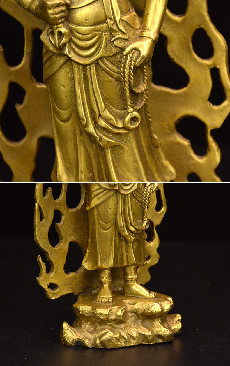 礼饰界 纯铜不动明王佛像密宗不动尊本命佛本命年十二生肖守护神摆件