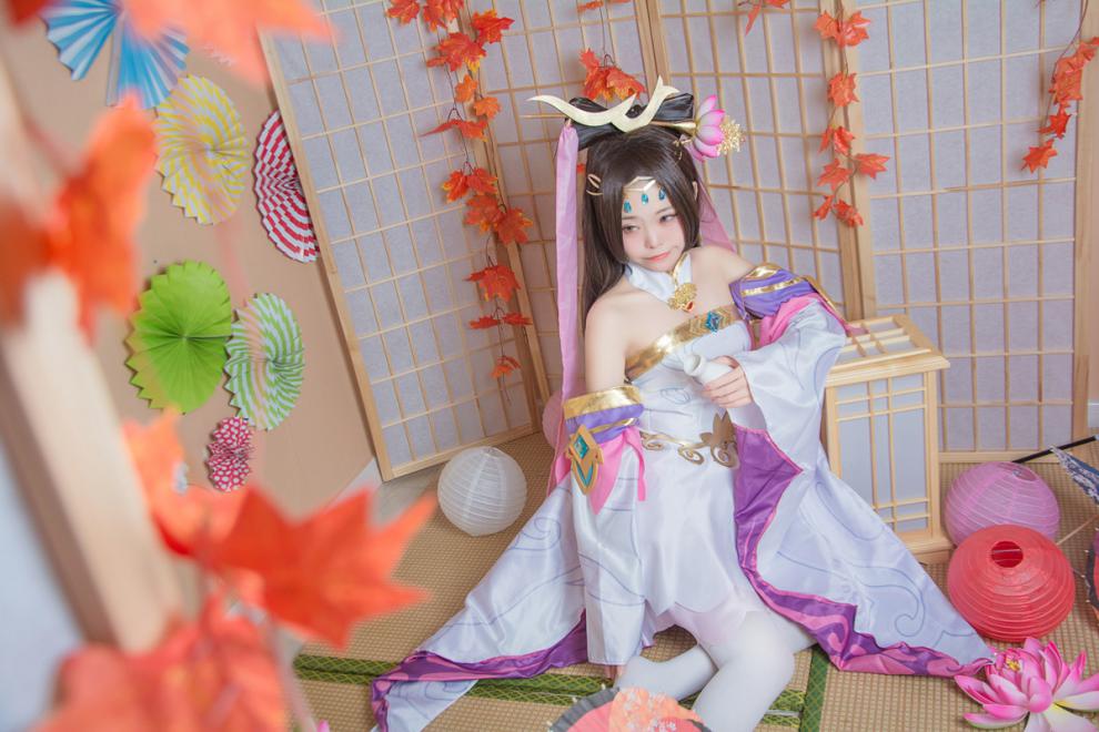 王者cos服貂蝉cos绝世舞姬cos服荣耀动漫cos服全套cosply服装女 白色