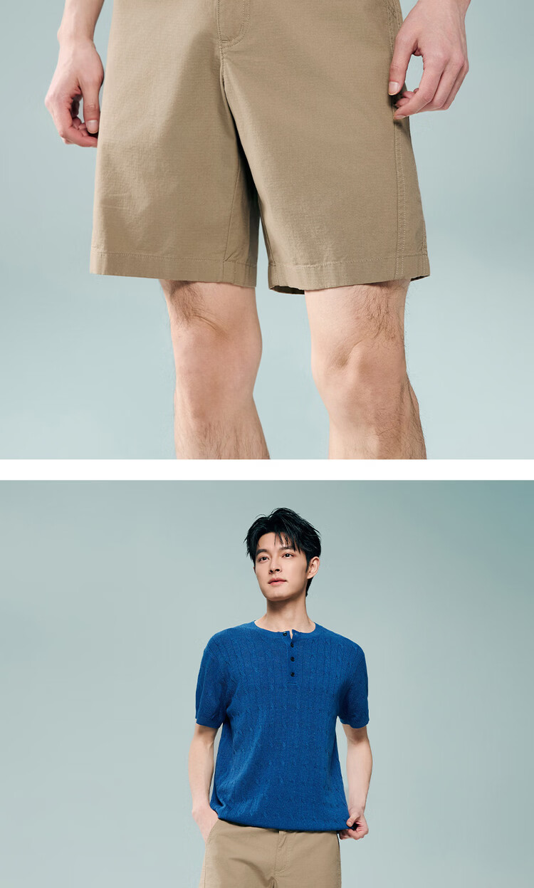 Giordano Men's 2026 Summer Pure Cotton Dark Checkered Mid-Rise Straight Casual Shorts 01106331 12
