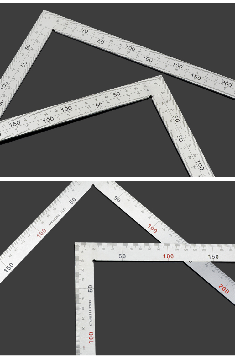 不锈钢角尺90度加厚300mm多功能角度尺木工直角尺子500mm拐尺150x300