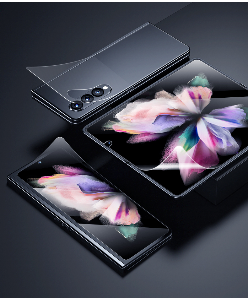 三星zfold3手机膜w21折叠屏zfold2水凝w20钢化w2020后背膜fold贴膜gal