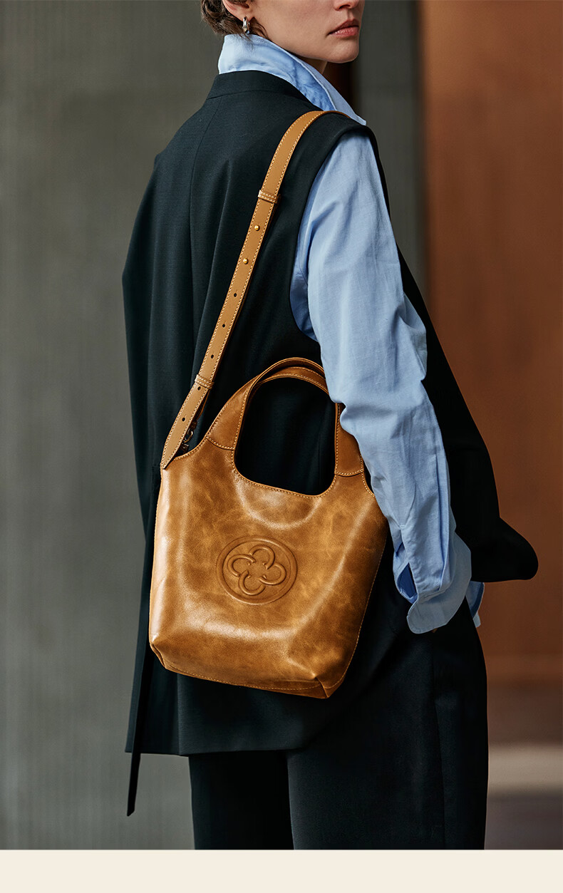 CASSILE Celebrity Style Vegetable Tanned Cowhide Tote Bag Women Luxury Handheld Crossbody Bag Birthday Qixi Festival Gift 40