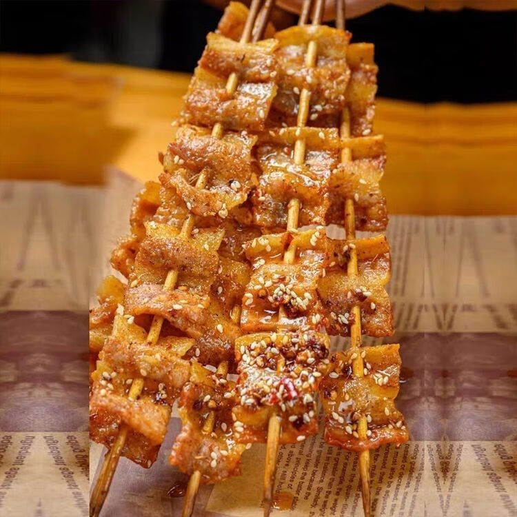 烧烤猪五花肉串半成品精品猪肉串串串铁板烧bbq野外烧烤油炸2包40串