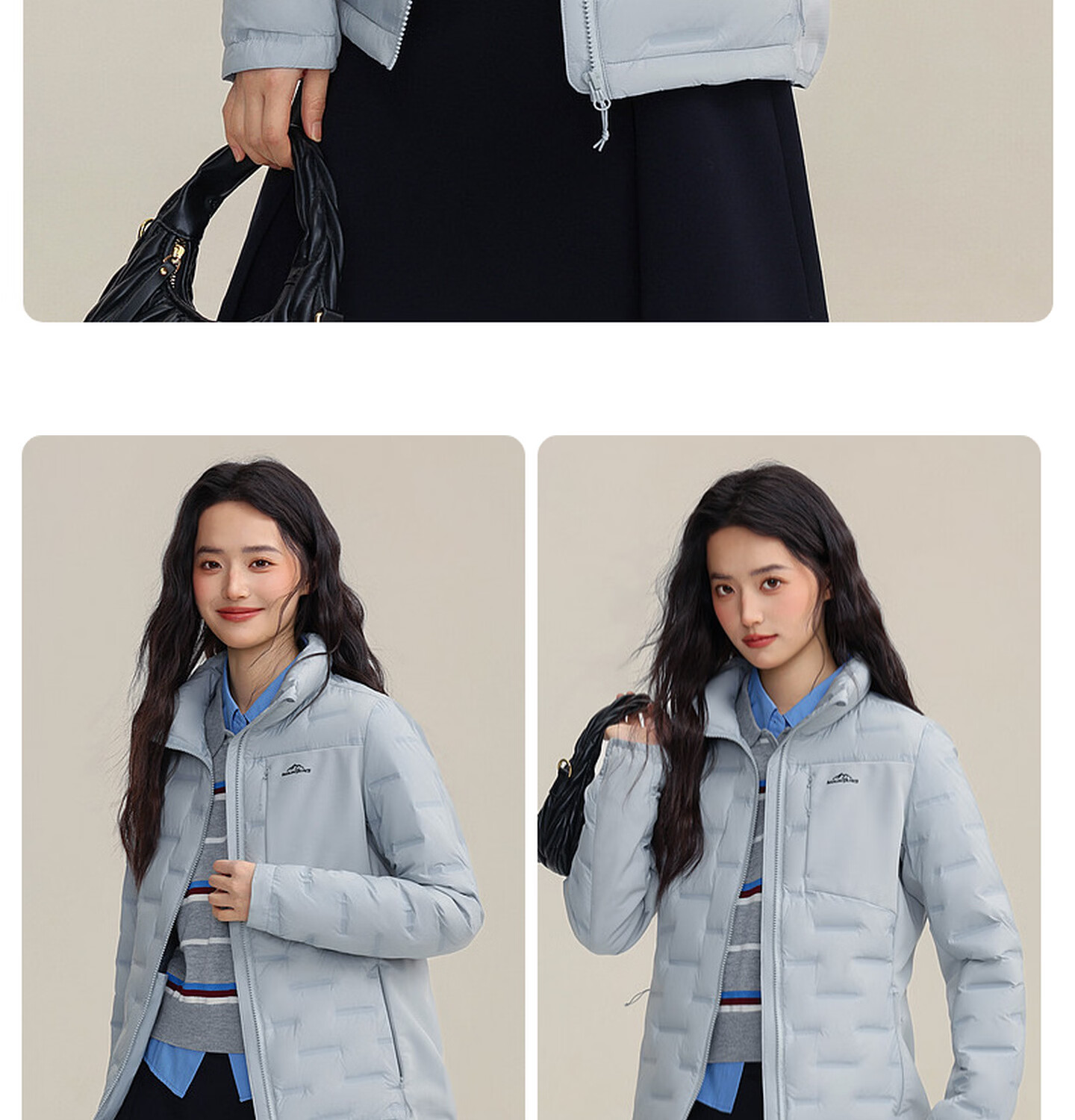 YAYA Lightweight Down Jacket Women Autumn Winter Thin Short Lightweight Warm Stand Collar Fashion Casual Coat 36