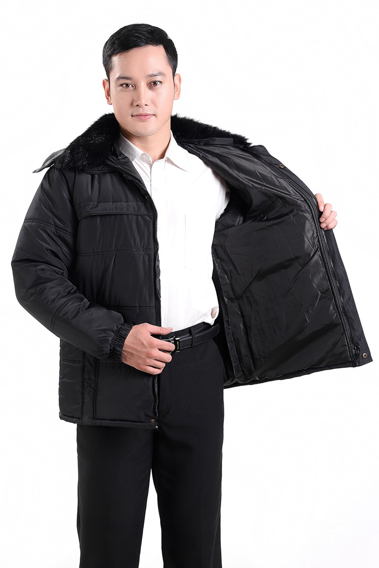 南极人冬季中年棉服男爷爷冬装厚外套男加厚棉衣男装爸爸中老年棉袄男