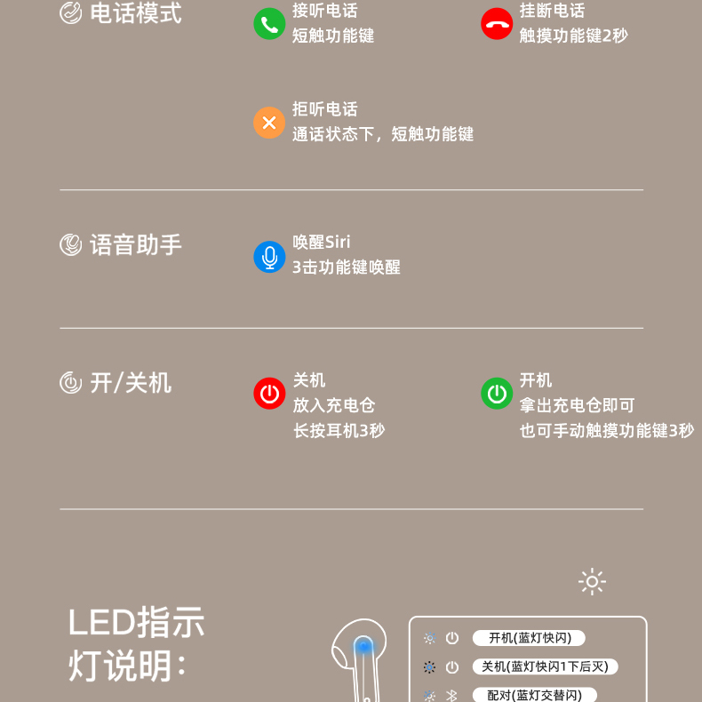 蓝牙耳机t3pro街米适用icarerfamily蓝牙耳机真无线高颜值降噪半入耳