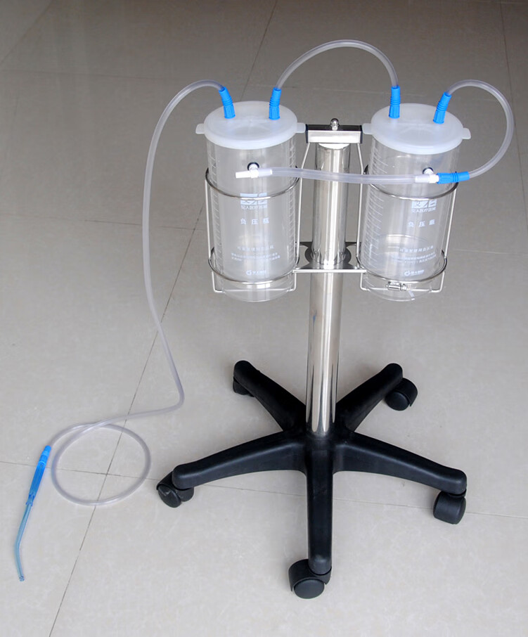 医疗废液收集装置2桶推车式负压引流支架医用负压瓶吸引器吸液袋 推车