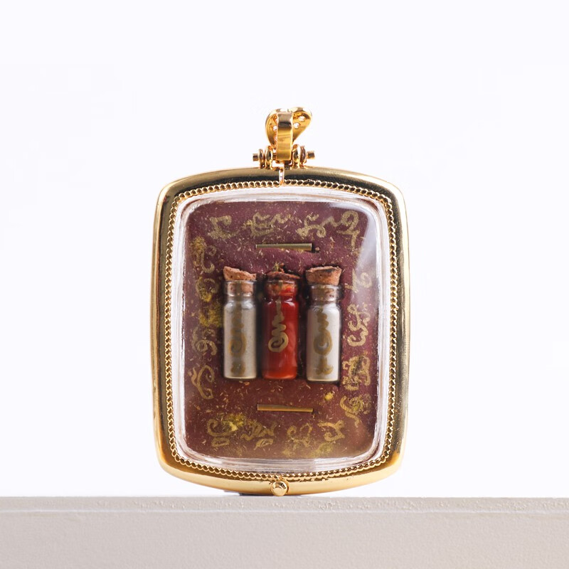 当天发货沃韵泰国佛牌阿赞莫正牌项链吊坠孙一宁同款凤求凰油一套镀银