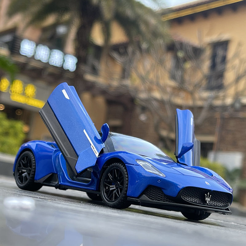 玛莎拉蒂跑车合金汽车模型摆件声光回力儿童玩具车收藏男 玛莎拉蒂ghi