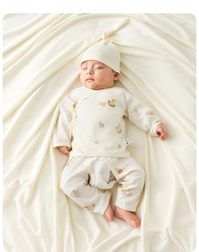 TONGTAI Baby Kimono Set, Spring And Autumn Pure Cotton Newborn Clothes, Infant Monk Robe, Full Moon Outfit, Blue, 59cm 21