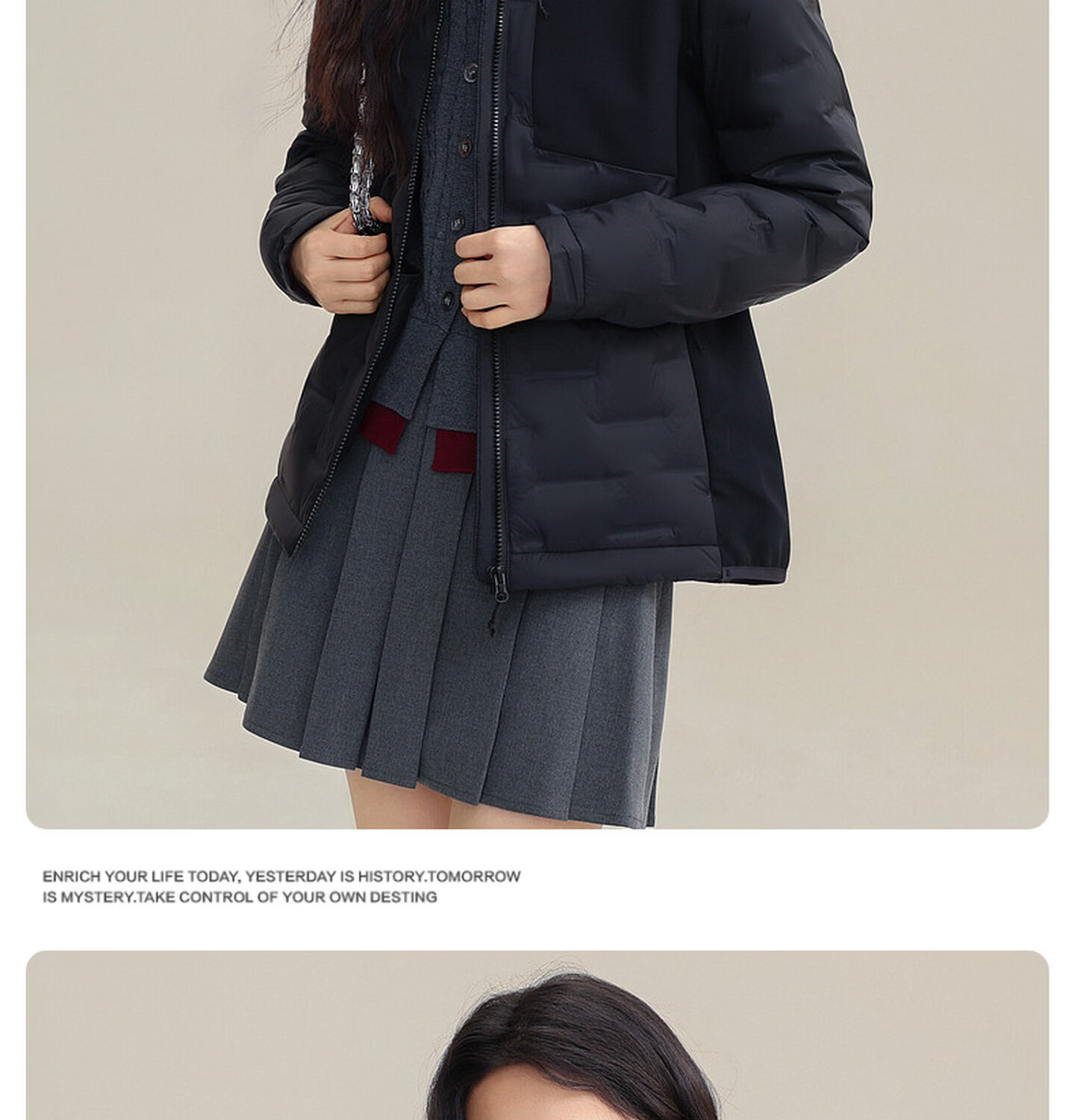 YAYA Lightweight Down Jacket Women Autumn Winter Thin Short Lightweight Warm Stand Collar Fashion Casual Coat 43