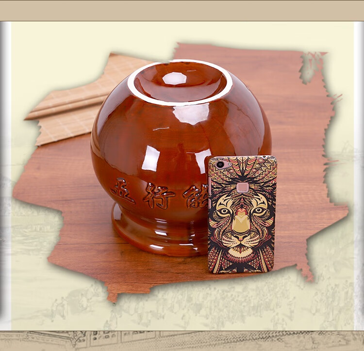 特大号陶瓷拔罐器陶瓷火罐五行能量罐凹底陶瓷拔罐器大号拔罐器罐